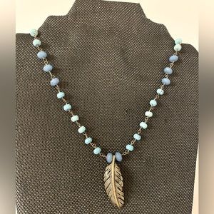 Fossil feather necklace!